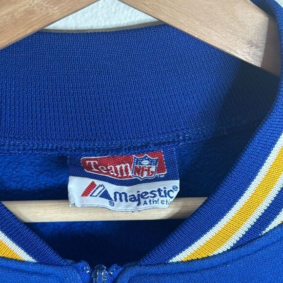 90s NFL St. Louis Rams Sweatshirt Embroidery Logo Blue Color Men’s large - Picture 6 of 10